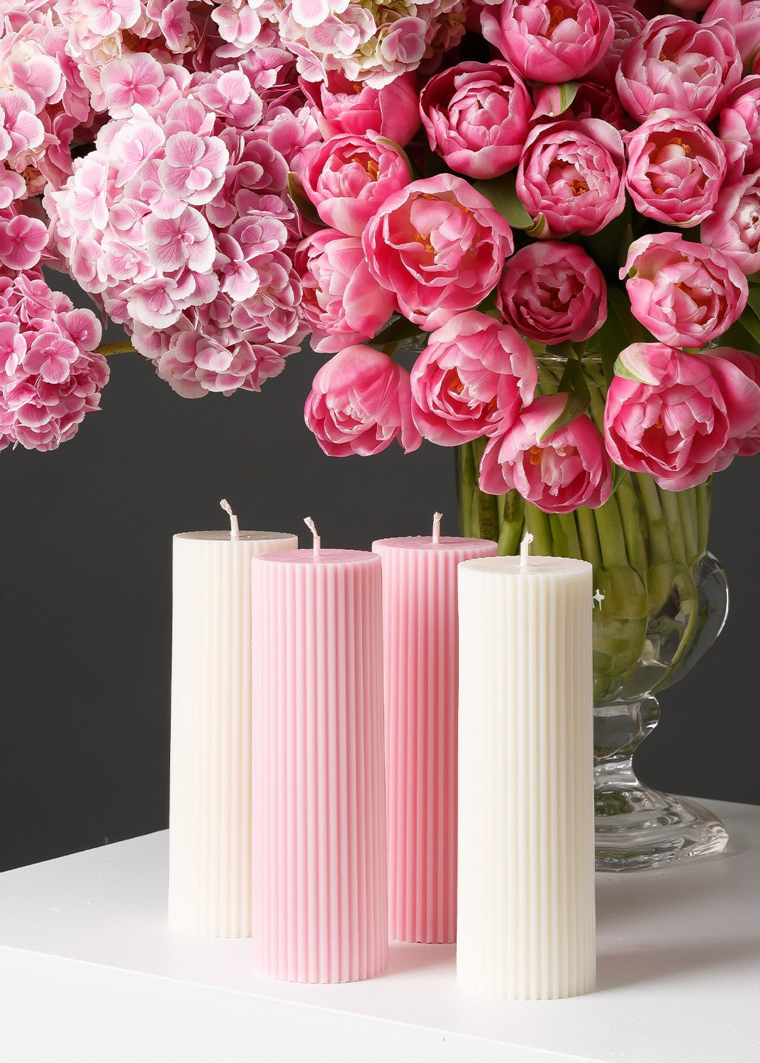 Fluted Column Candle
