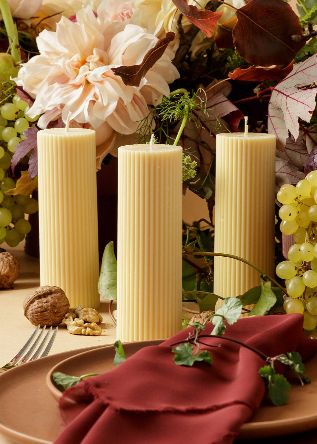 Fluted Column Candle