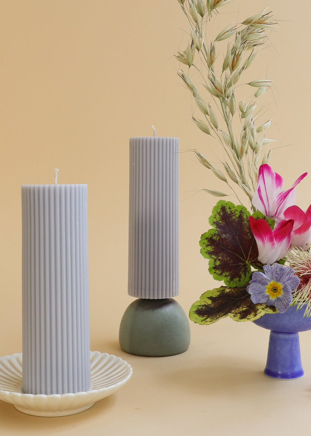 Fluted Column Candle