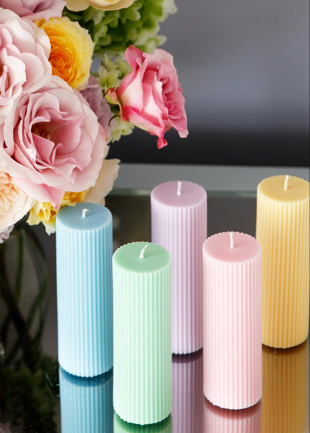 Fluted Column Candle