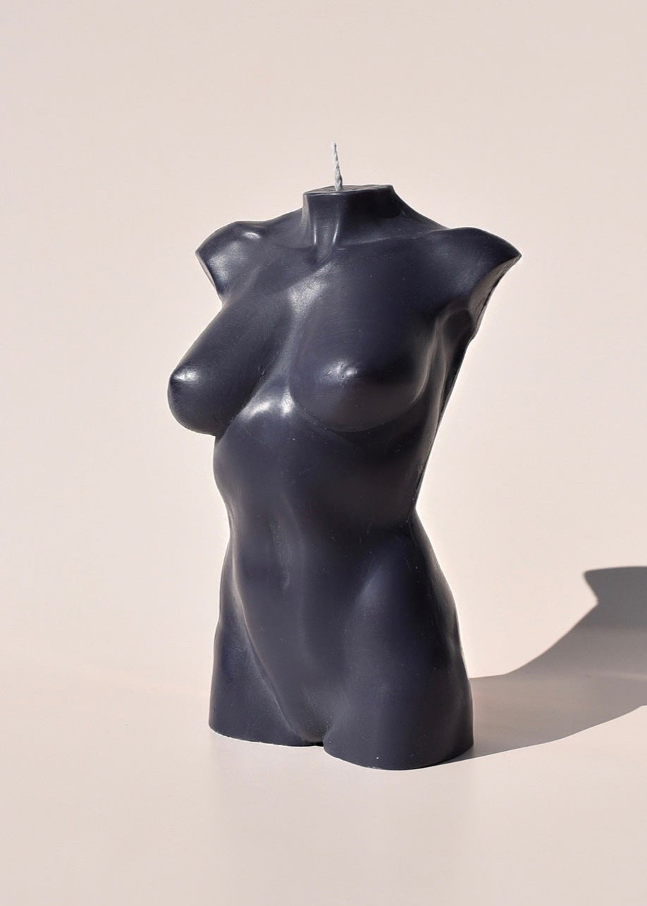 Ancient Candle Co La Femme Torso Candle Black