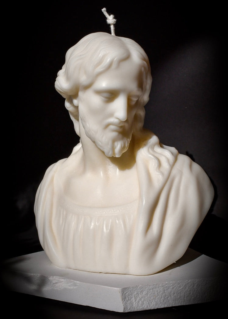 Ancient Candle Co Jesus Bust Sculpture Candle