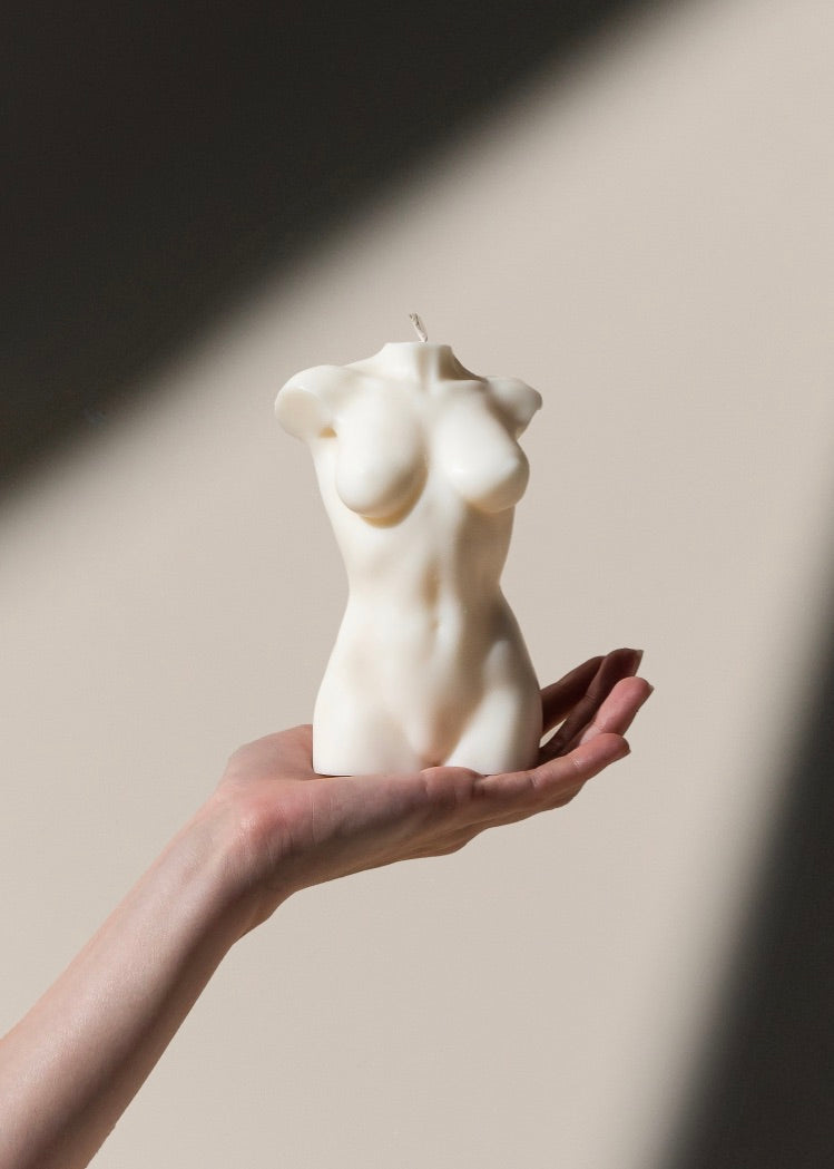 Ancient Candle Co La Femme Torso Candle Natural