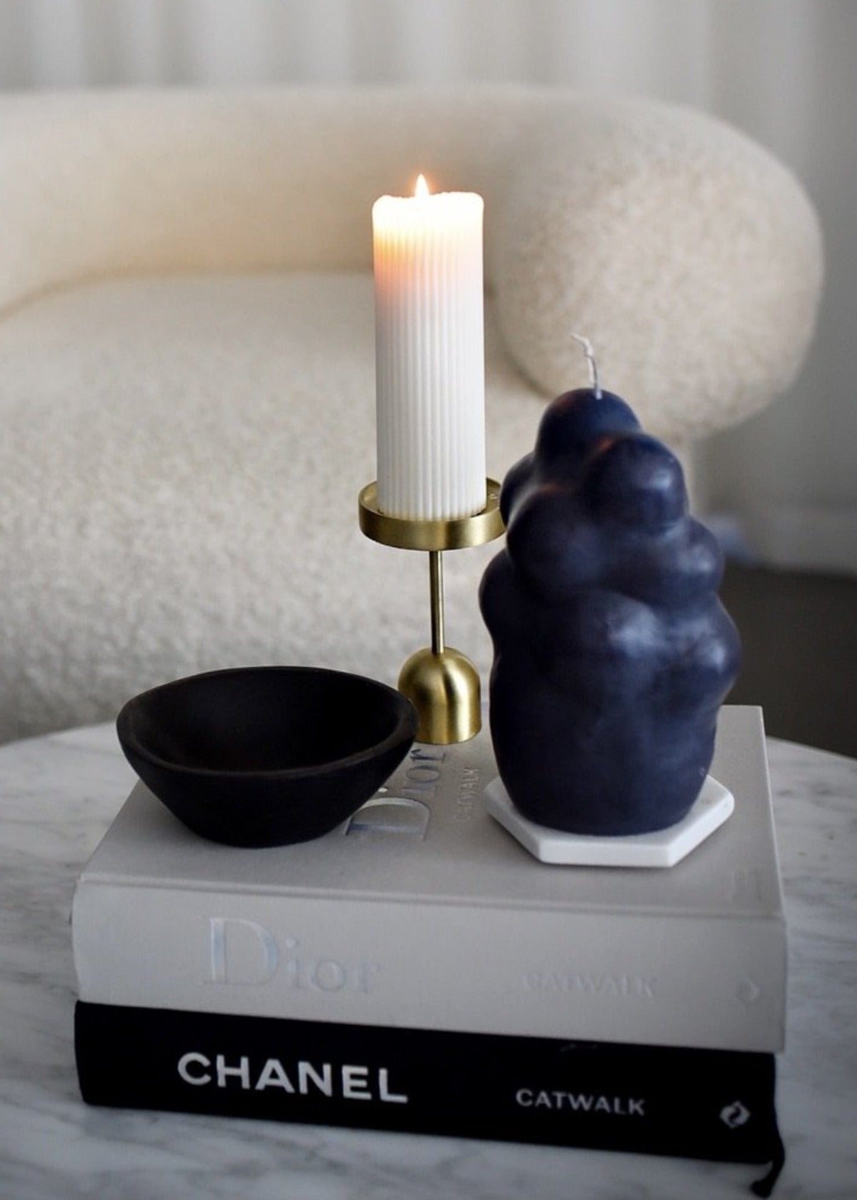 Ancient Candle Co Ancient Candle Co Zen Stone Sculpture Candle - Study 3 Black