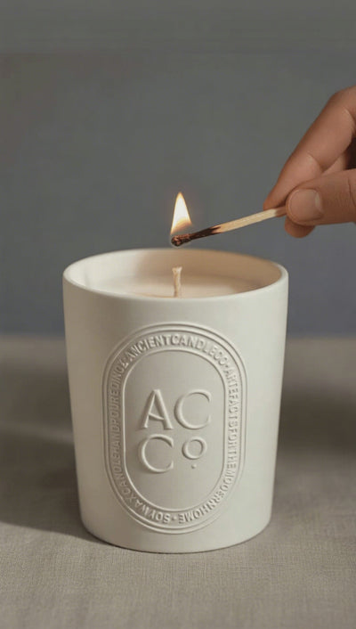 Ancient candle Co ceramic embossed soy candle diptyque dupe l