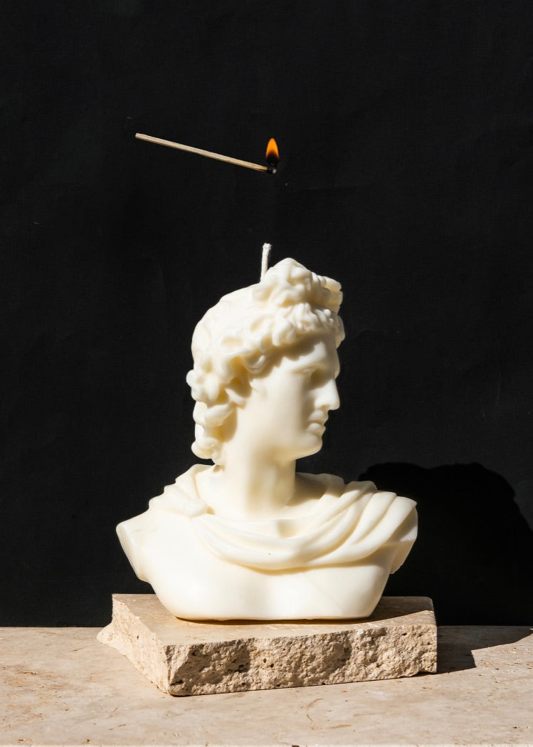 Ancient Candle Co Apollo Bust Sculpture Candle