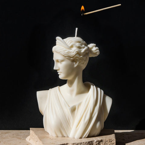 Artemis Bust Sculpture Candle