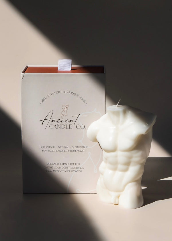 Ancient Candle Co L 'Homme Torso Candle with box